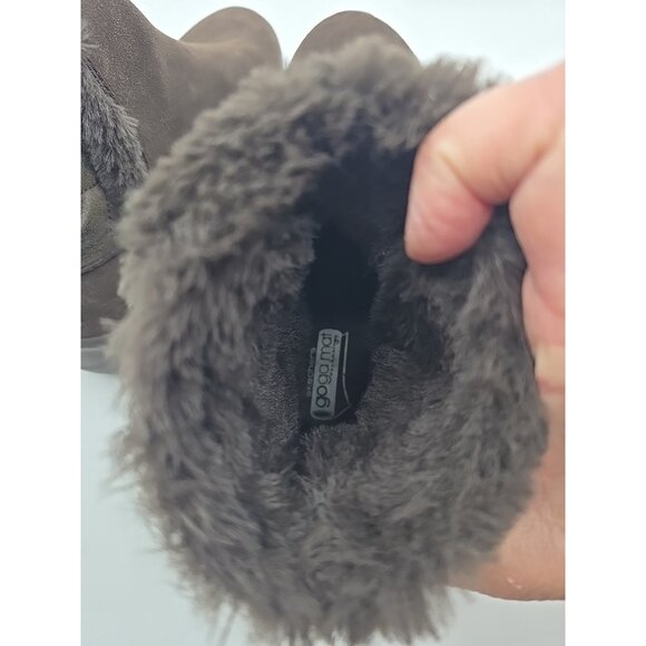 Skechers Go Ga Mat 5 Gen Brown Ankle Boots Booties Comfort Fur Lined Slip On 7 - Picture 6 of 10